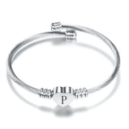 Bracelet coeur avec initiale argent p
