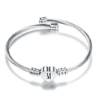 Bracelet coeur avec initiale argent m