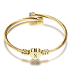 Bracelet coeur avec initiale or n