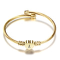 Bracelet coeur avec initiale or a
