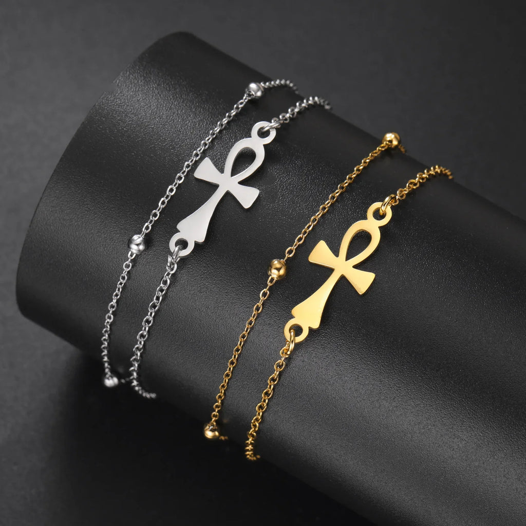 Bracelet Croix d'Ankh Egypte or 2