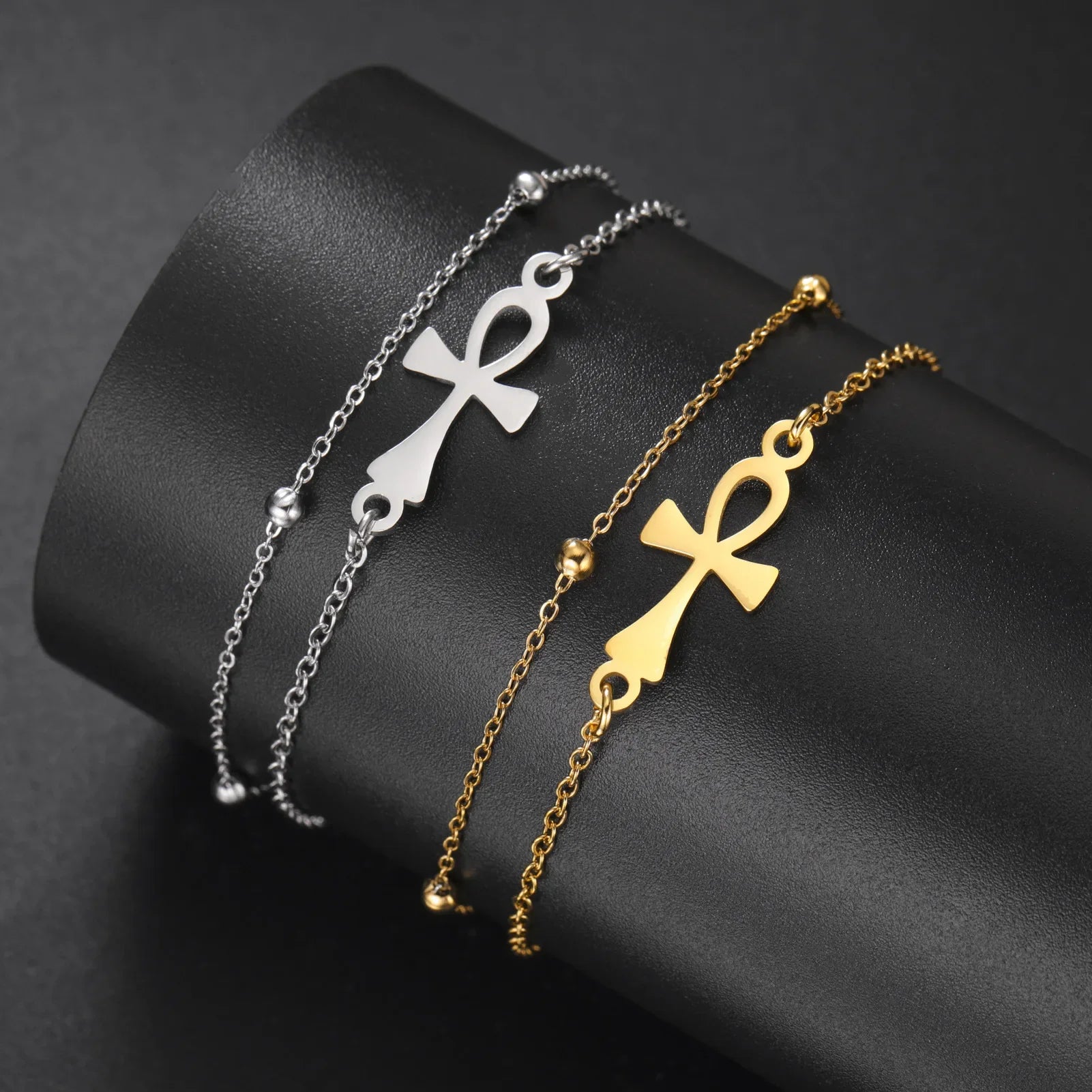 Bracelet Croix d'Ankh Egypte or 2