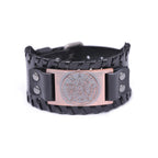 Bracelet Cuir Pentacle Sorcellerie Gourmette Wiccan 4