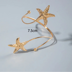 Bracelet de bras boho pour femme - chaîne de biceps étoile de mer