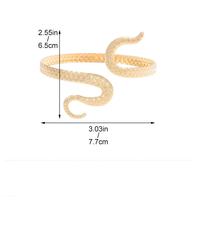 Bracelet de Bras Femme Queue de Serpent - Ornement Chaîne de Bras et Bijou de Biceps or