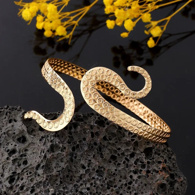 Bracelet de Bras Femme Queue de Serpent - Ornement Chaîne de Bras et Bijou de Biceps or