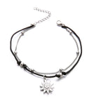Bracelet de Cheville Double Rang Soleil