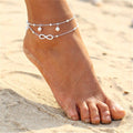 Bracelet de Cheville Infini pour Femme argent