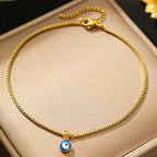 Bracelet de Cheville Oeil Bleu or