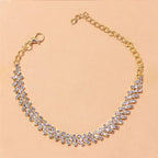 Bracelet de Chevilles avec Diamants Or et Argent pour Femme