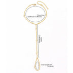 Bracelet de Main Boules Bijou Femme Chaîne Main & Doigt or