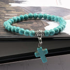 Bracelet de Perle avec Croix