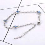 Bracelet Elégant Contre le Mauvais Oeil Turc argent