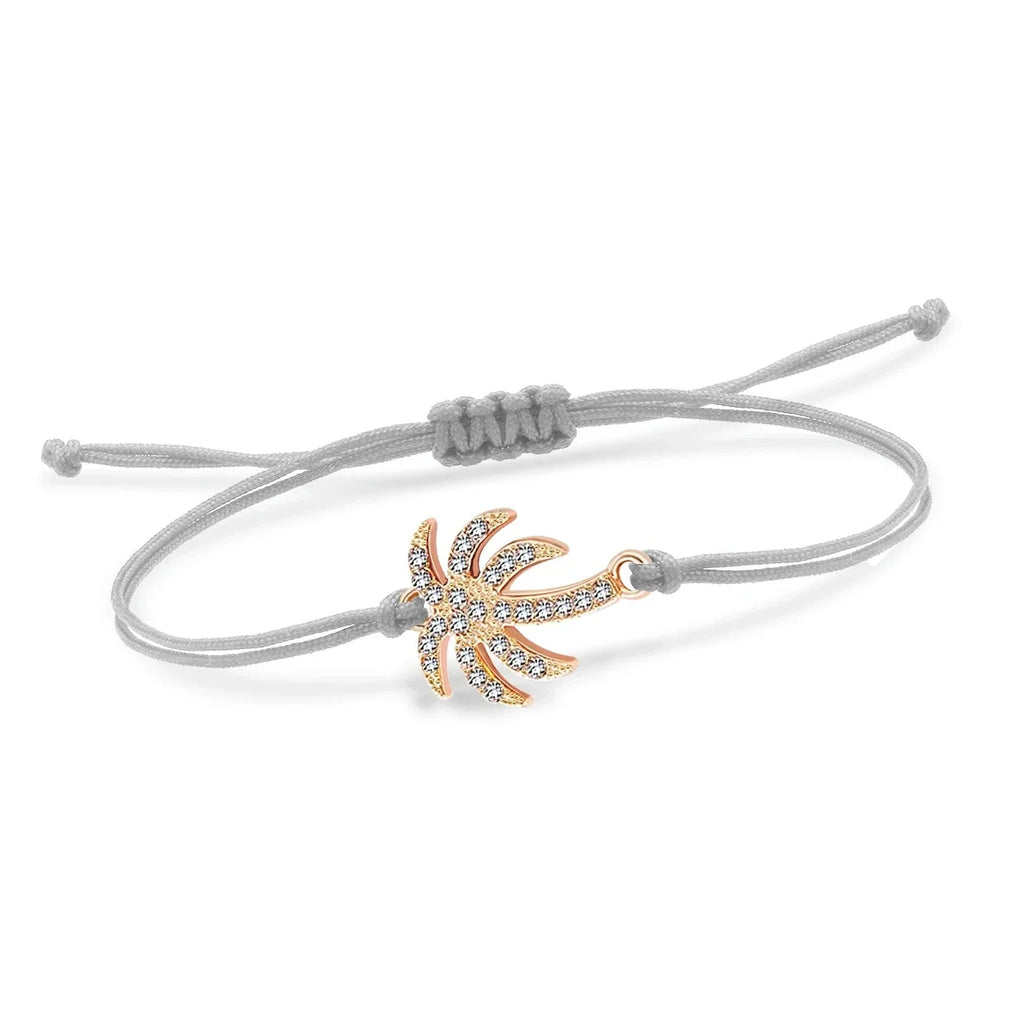 Bracelet en Corde Palmier en Strass