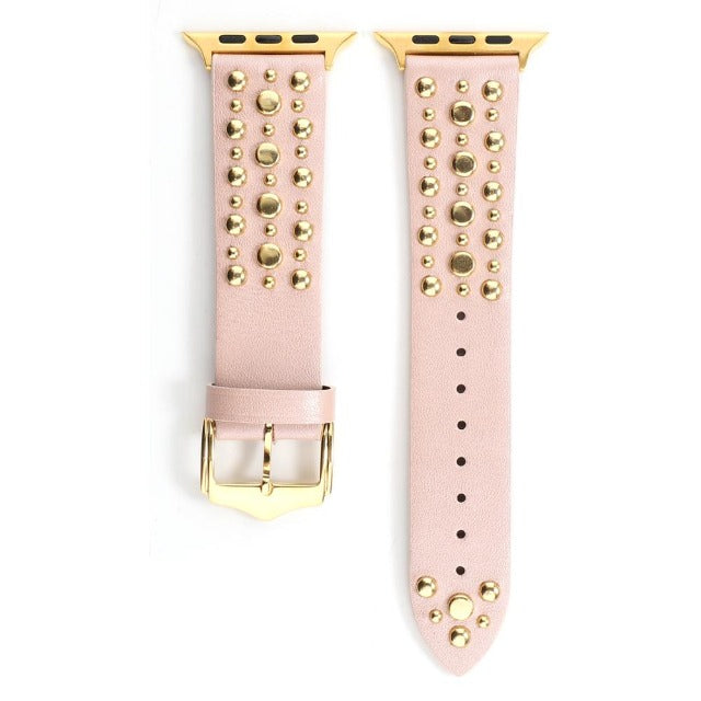 Bracelet en Cuir à Rivets pour Apple Watch