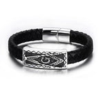 Bracelet en Cuir Franc Maçonnerie