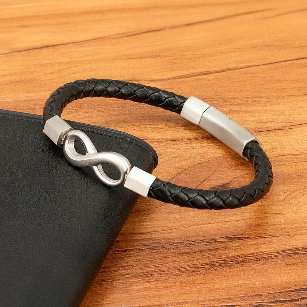 Bracelet en Cuir Homme Infini Moderne