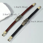 Bracelet en Cuir Yin Yang
