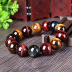 Bracelet en Oeil de Tigre, Oeil de Taureau & Oeil de Faucon