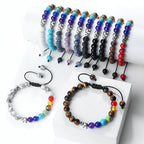 Bracelet en Pierres Naturelles et Eléphant 7 Chakras