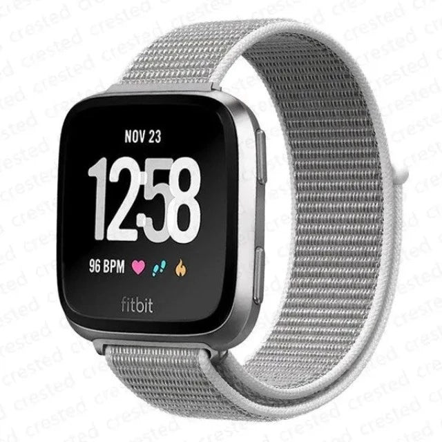 Bracelet en Tissu Montre Fitibit Versa 3 Versa 4 Sense 2 gris