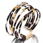 Bracelet Ethnique Multirangs Léopard 1
