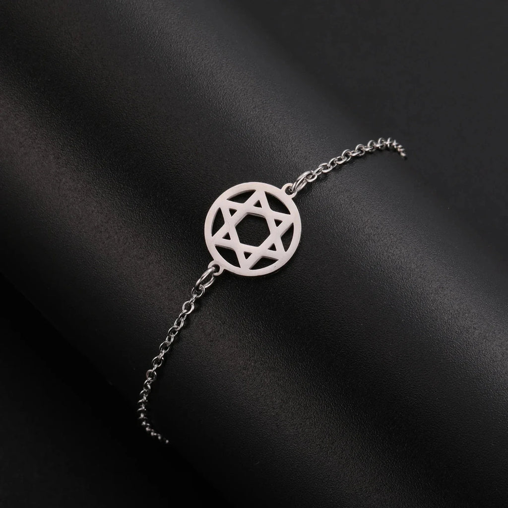 Bracelet Etoile de David argent