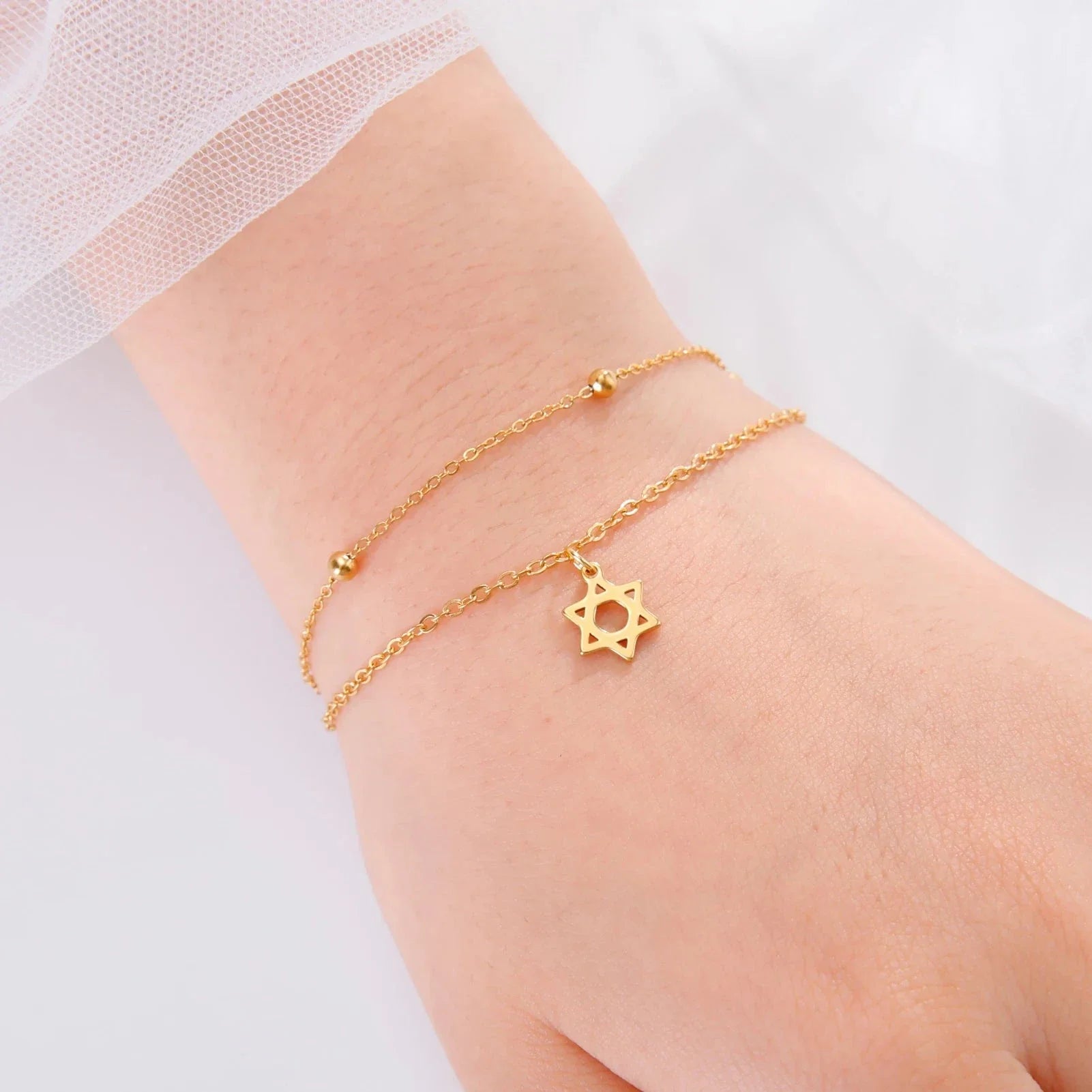 Bracelet Etoile de David or