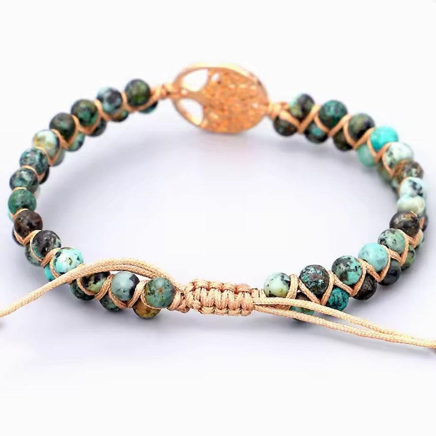 Bracelet Femme Pierre Naturelle Violet Arbre de Vie