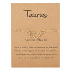 Bracelet Femme Signe du Zodiaque 12 Constellations taureau