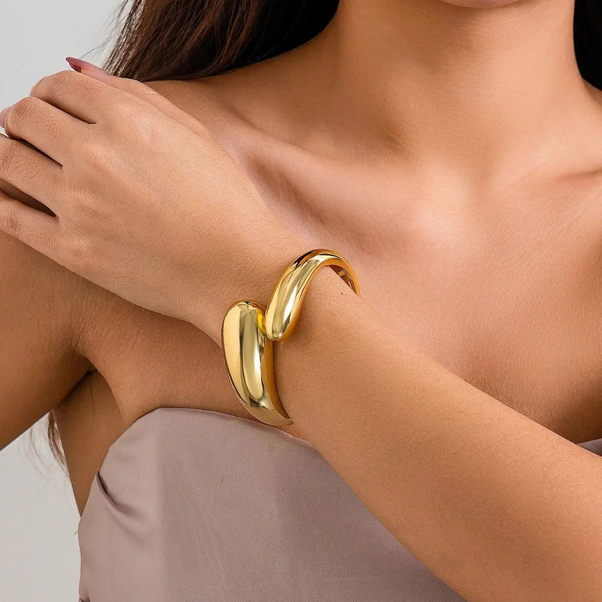 Bracelet Gourmette Goutte d'Eau or