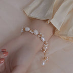 Bracelet Gourmette de Style Baroque en Perles