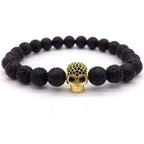 Bracelet Homme Perle Tête de Mort