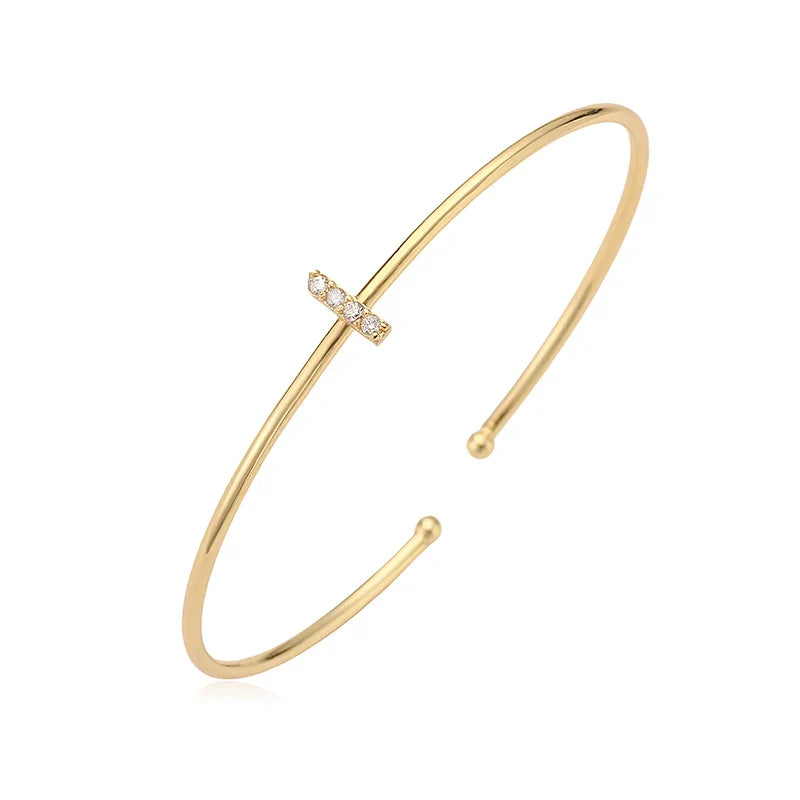 Bracelet initiale minimaliste i