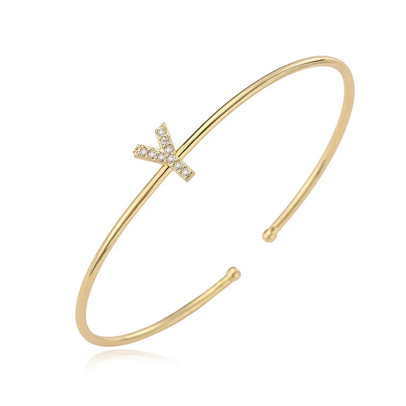 Bracelet initiale minimaliste y