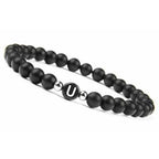 Bracelet noir initiale u