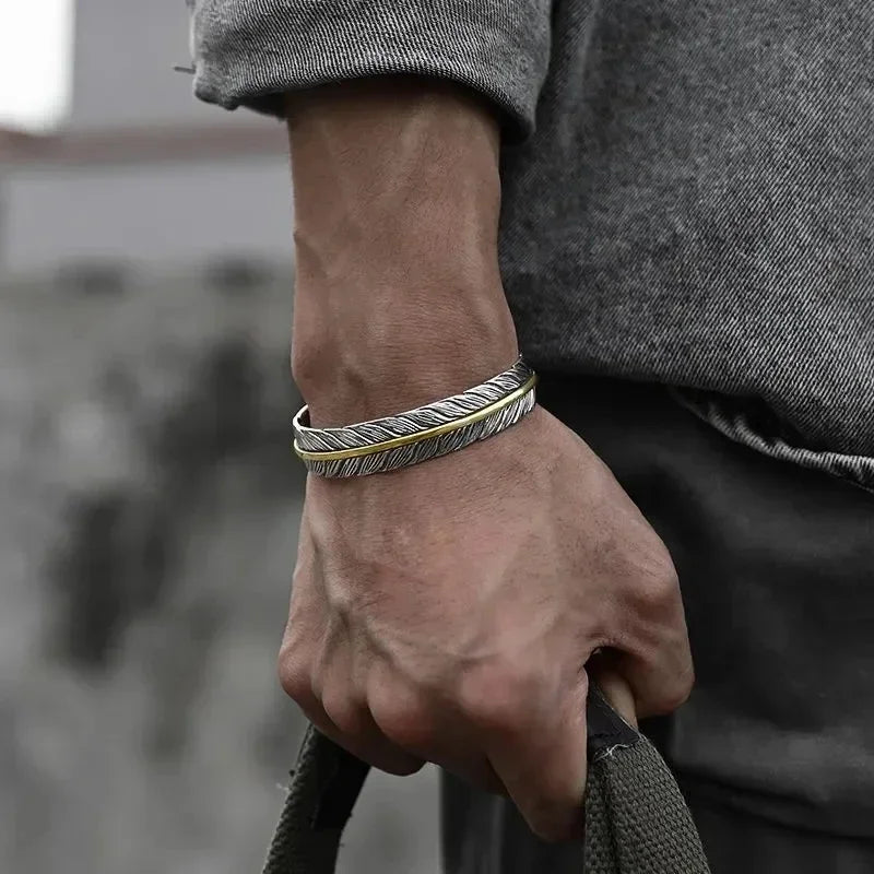Bracelet Plume Ethnique Femme ou Homme
