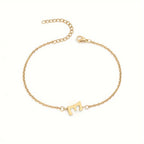 Bracelet Personnalisé pour Femme avec Initiale Or e