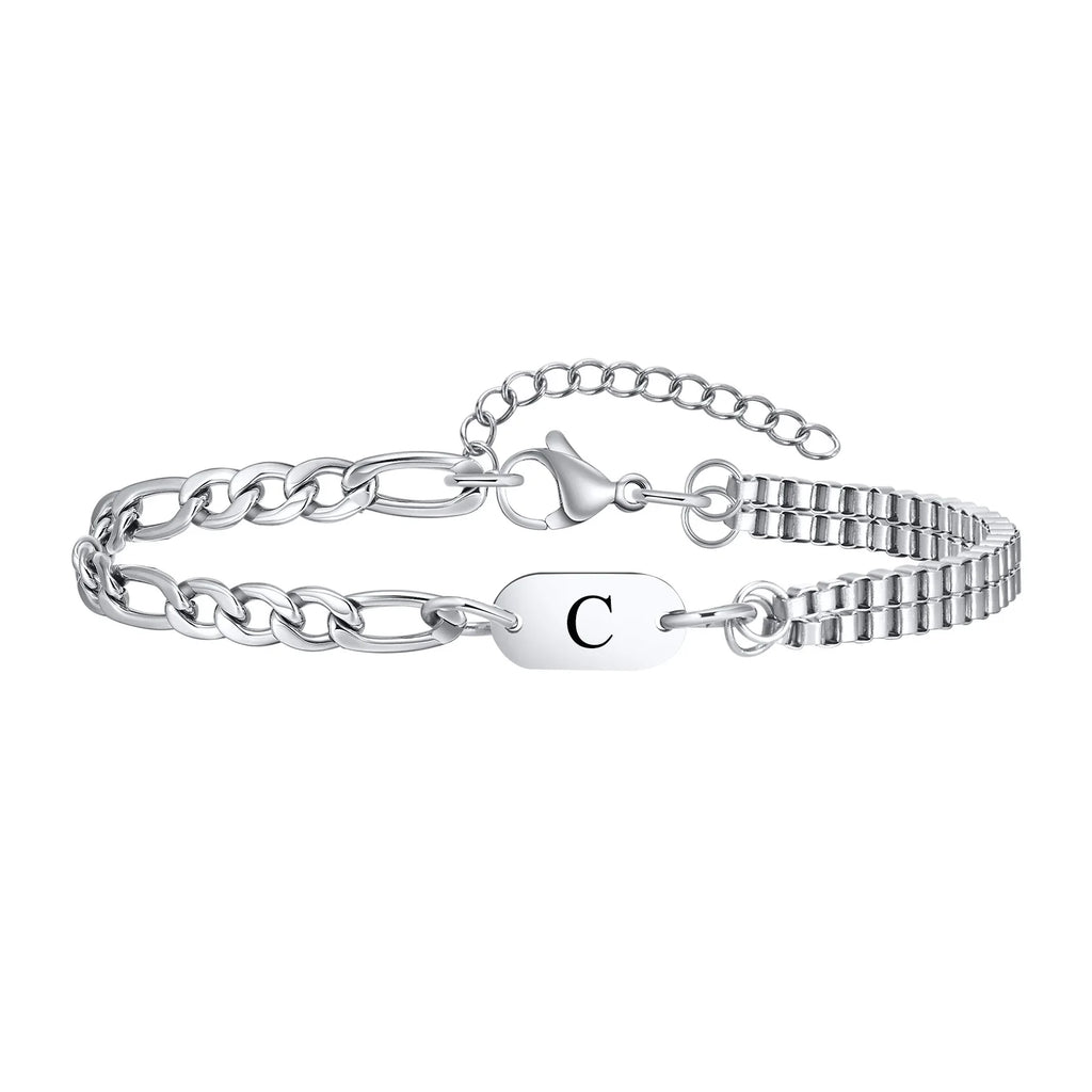 Bracelet homme initiale c