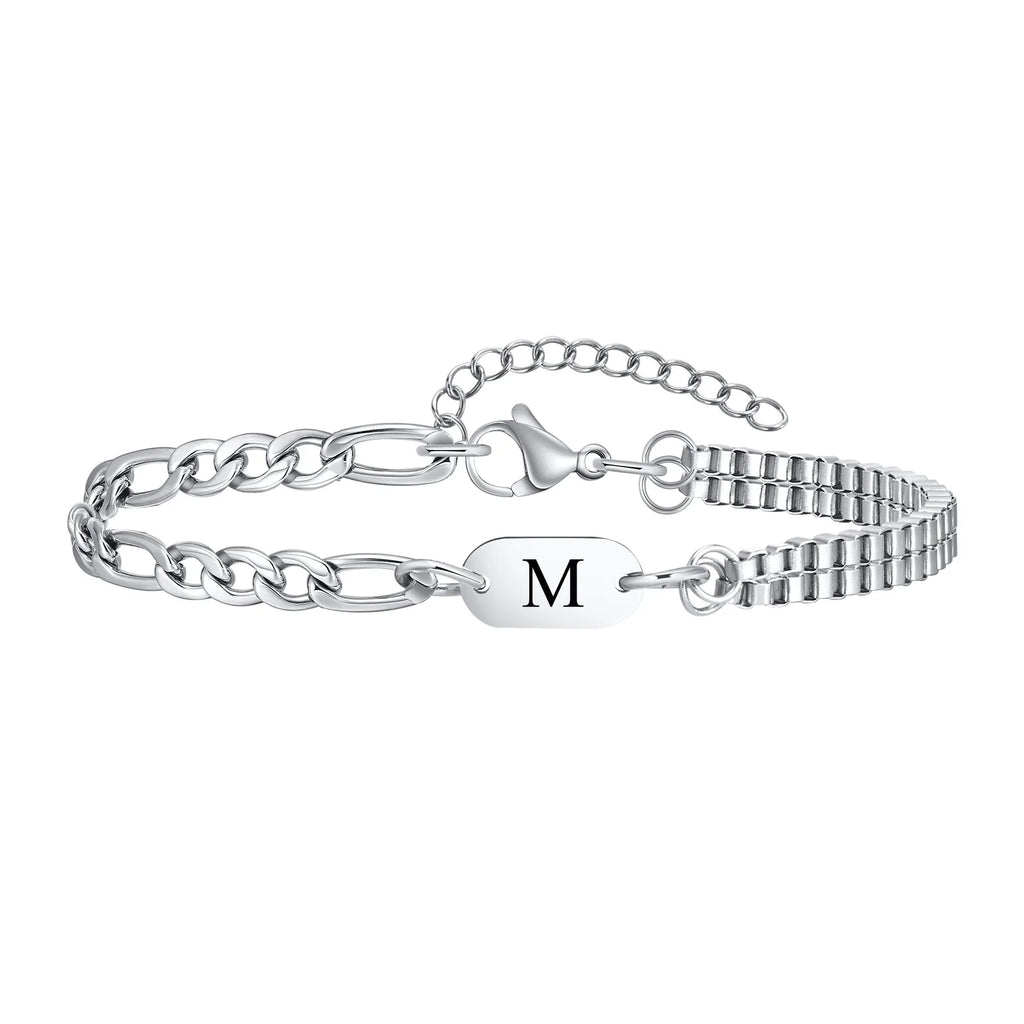 Bracelet homme initiale m