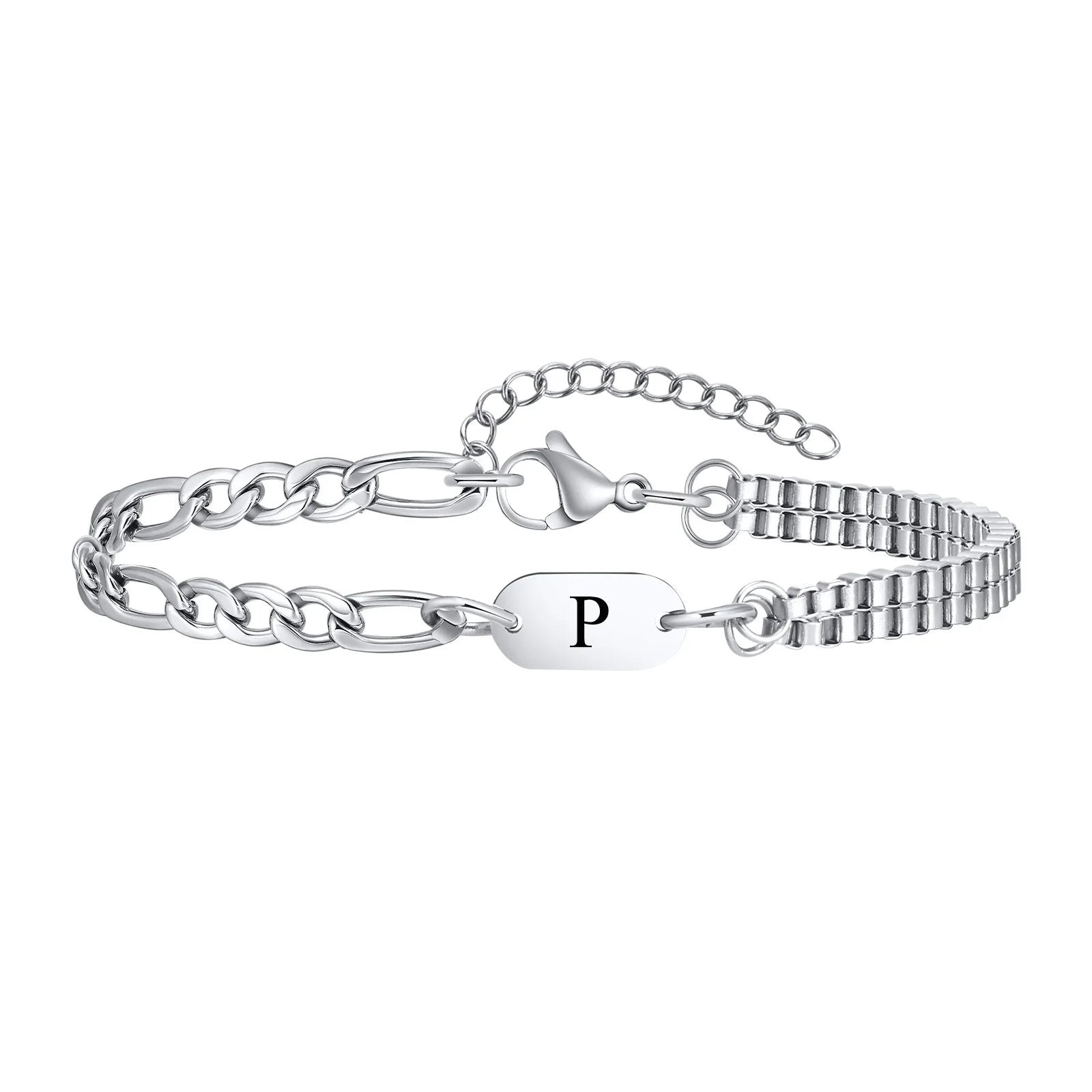 Bracelet homme initiale p
