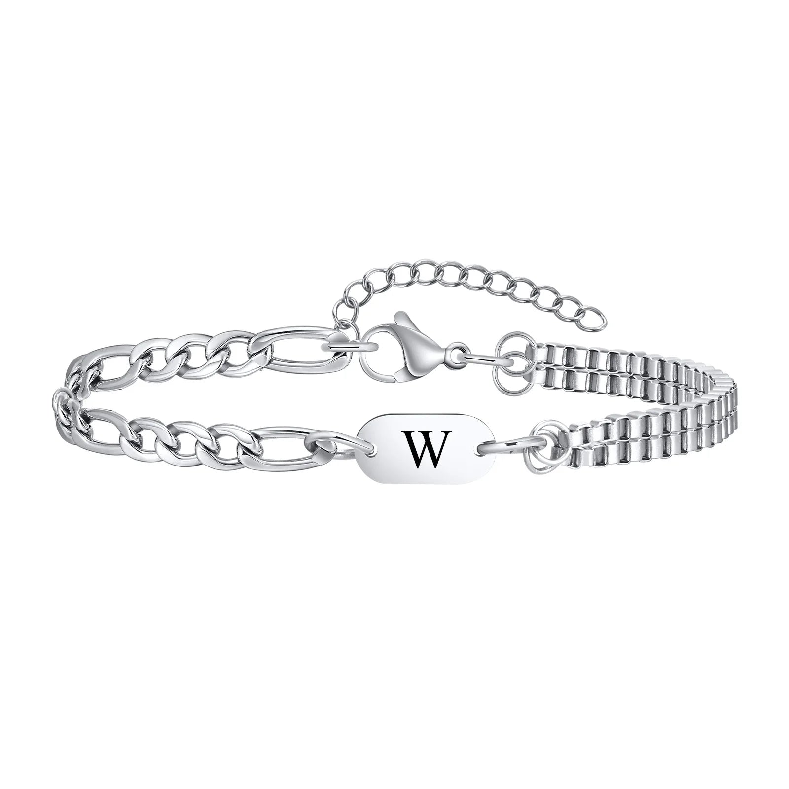 Bracelet homme initiale w
