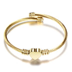 Bracelet Réglable Coeur Gourmette Femme or