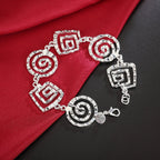 Bracelet spirale argenté pour femme