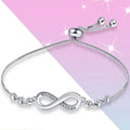 Bracelet Symbole Infini en Argent Gourmette pour Femme