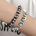 Bracelet Tête de Mort Blanc & Noir