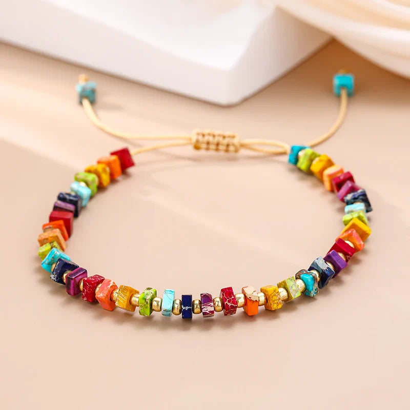 Bracelet Tibétain 7 Chakras Petites Pierres