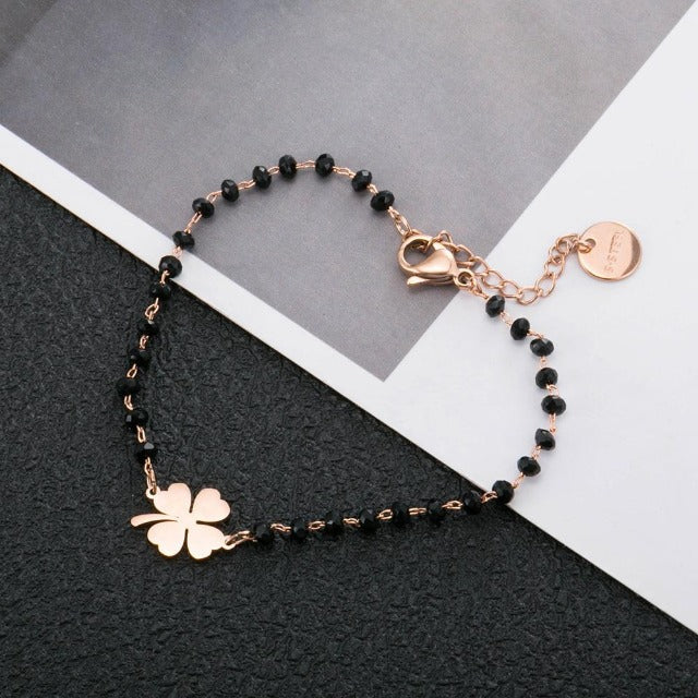 Bracelet Trèfle à 4 Feuilles Porte Bonheur