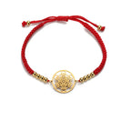 Bracelet Coloré de Femme Cube de Métatron rouge