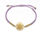 Bracelet Coloré de Femme Cube de Métatron violet